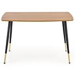 Asztal Tripolis 120x70 Mdf/Acél – Tölgy Aranysárga/Fekete/Aranysárga