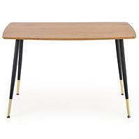Asztal Tripolis 120x70 Mdf/Acél – Tölgy Aranysárga/Fekete/Aranysárga