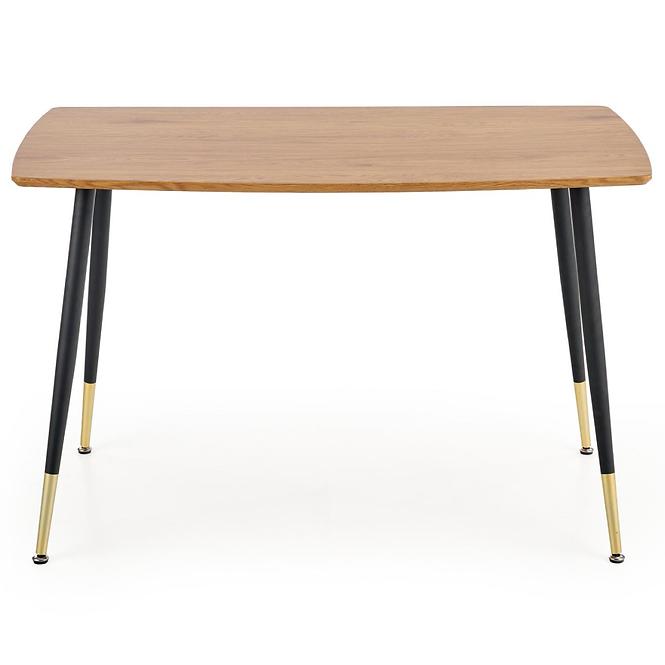 Asztal Tripolis 120x70 Mdf/Acél – Tölgy Aranysárga/Fekete/Aranysárga