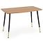 Asztal Tripolis 120x70 Mdf/Acél – Tölgy Aranysárga/Fekete/Aranysárga,2