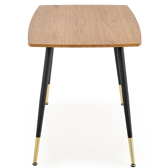 Asztal Tripolis 120x70 Mdf/Acél – Tölgy Aranysárga/Fekete/Aranysárga