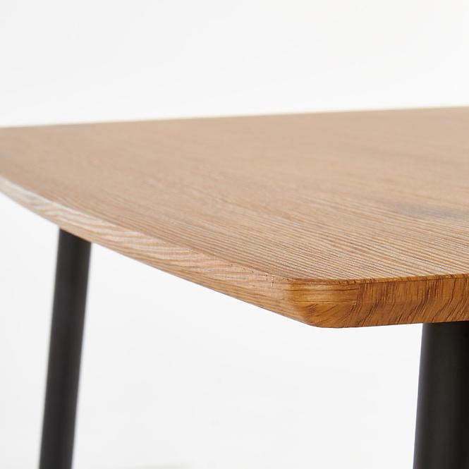 Asztal Tripolis 120x70 Mdf/Acél – Tölgy Aranysárga/Fekete/Aranysárga