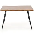 Asztal Larson 120x80 Mdf/Acél – Tölgy Természetes/Fekete