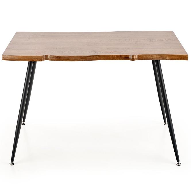 Asztal Larson 120x80 Mdf/Acél – Tölgy Természetes/Fekete