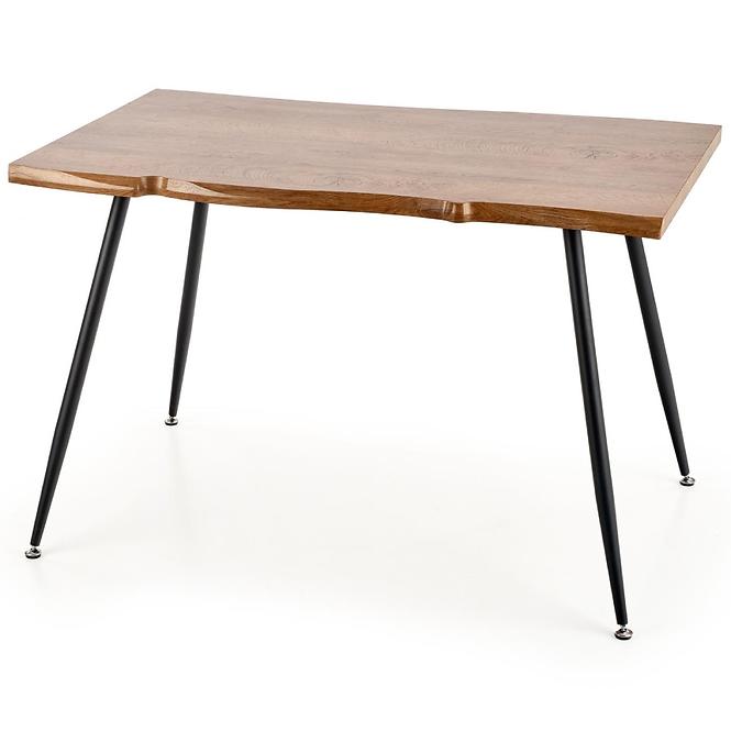 Asztal Larson 120x80 Mdf/Acél – Tölgy Természetes/Fekete