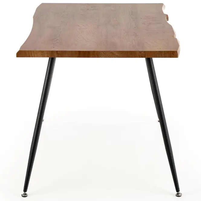 Asztal Larson 120x80 Mdf/Acél – Tölgy Természetes/Fekete