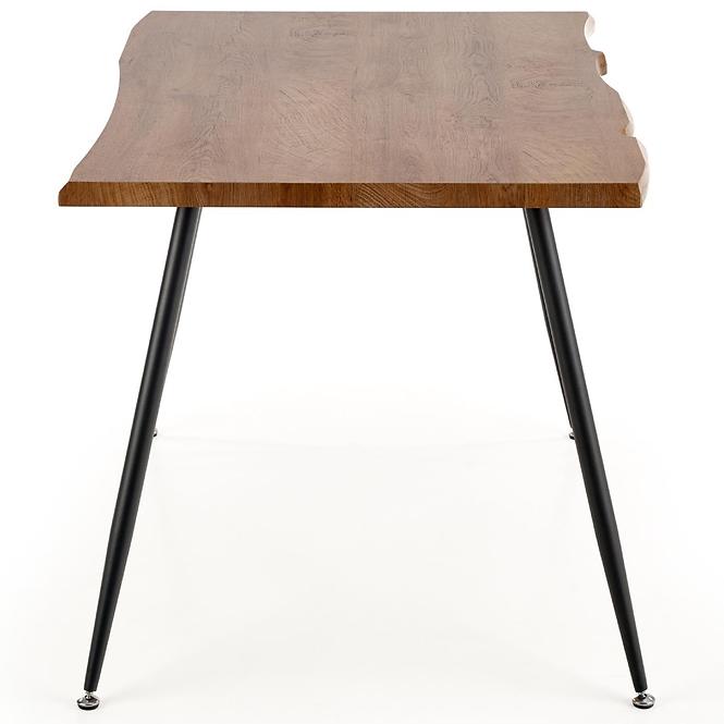 Asztal Larson 120x80 Mdf/Acél – Tölgy Természetes/Fekete