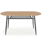 Asztal Jackson 160 Mdf/Rattan/Acél – Tölgy Aranysárga/Fekete