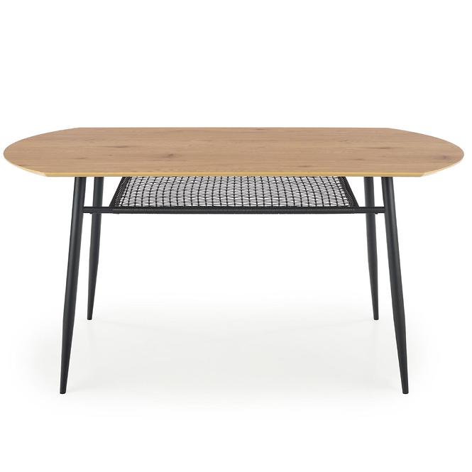 Asztal Jackson 160 Mdf/Rattan/Acél – Tölgy Aranysárga/Fekete