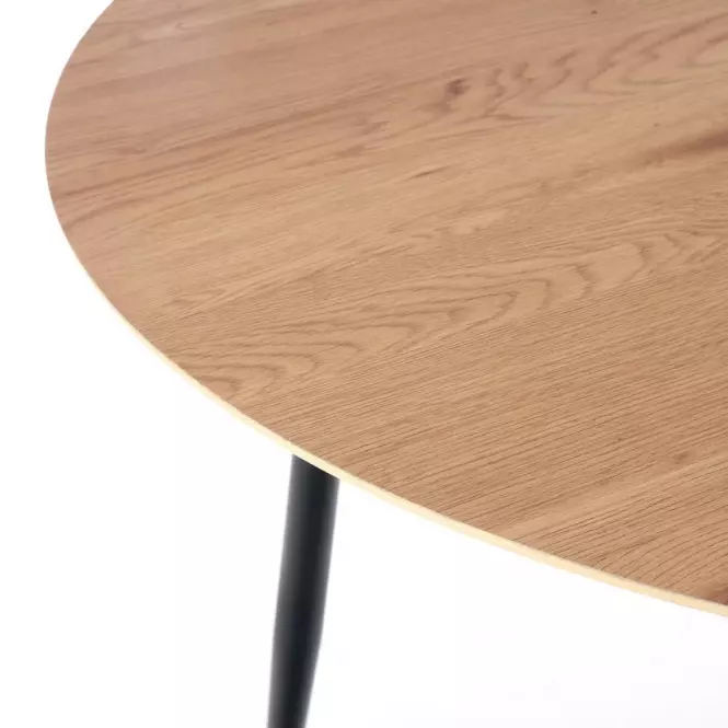 Asztal Jackson 160 Mdf/Rattan/Acél – Tölgy Aranysárga/Fekete,6