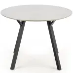 Asztal Balrog kerek 100 Mdf/Acél – Fényes Hamuszürke/Fekete