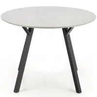 Asztal Balrog kerek 100 Mdf/Acél – Fényes Hamuszürke/Fekete