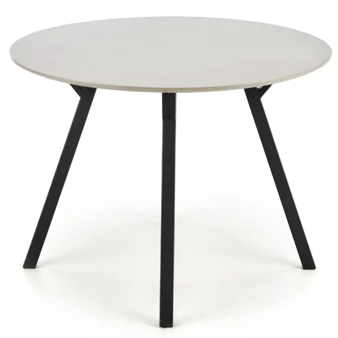 Asztal Balrog kerek 100 Mdf/Acél – Fényes Hamuszürke/Fekete,2
