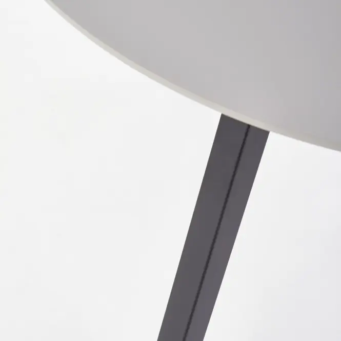 Asztal Balrog kerek 100 Mdf/Acél – Fényes Hamuszürke/Fekete,7