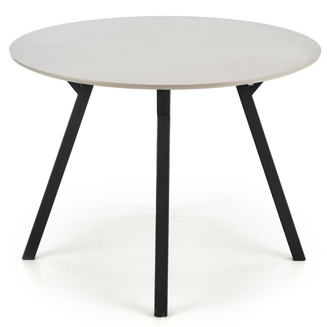 Asztal Balrog Okrągły 100 Mdf/Acél – Fényes Hamuszürke/Fekete