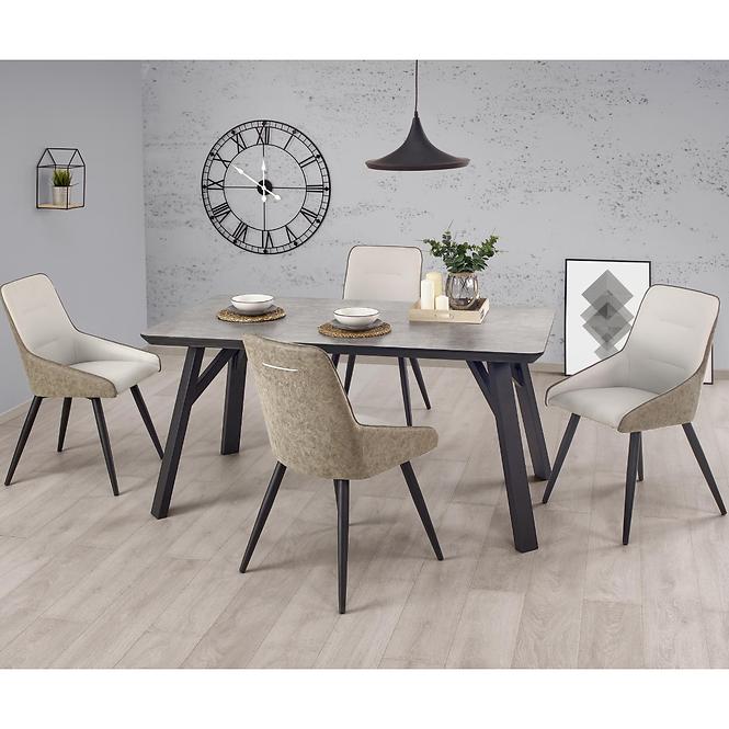 Asztal Halifax 160 Mdf/Acél – Beton/Fekete