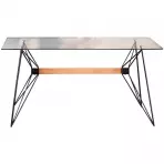 Asztal Allegro 160x80 Transparentny/Fekete