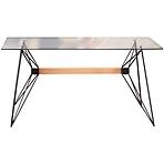 Asztal Allegro 160x80 Transparentny/Fekete