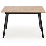 Kinyitható asztalok  Albon 120/160x80 cm Mdf/Acél – Tölgy Sanoma/Hamuszürke/Fekete