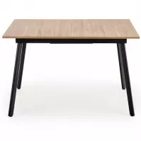 Kinyitható asztalok  Albon 120/160x80 cm Mdf/Acél – Tölgy Sanoma/Hamuszürke/Fekete