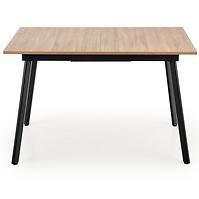 Kinyitható asztalok  Albon 120/160x80 cm Mdf/Acél – Tölgy Sanoma/Hamuszürke/Fekete