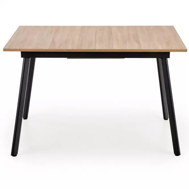 Kinyitható asztalok  Albon 120/160x80 cm Mdf/Acél – Tölgy Sanoma/Hamuszürke/Fekete
