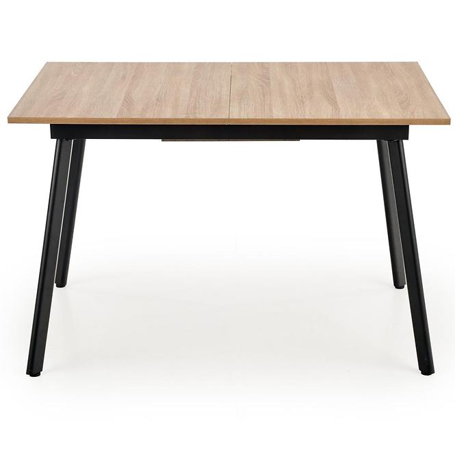 Kinyitható asztalok  Albon 120/160x80 cm Mdf/Acél – Tölgy Sanoma/Hamuszürke/Fekete