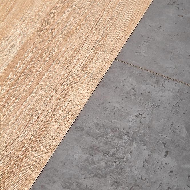 Kinyitható asztalok  Albon 120/160x80 cm Mdf/Acél – Tölgy Sanoma/Hamuszürke/Fekete