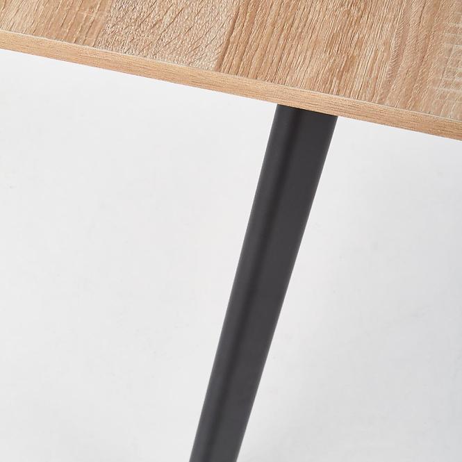 Kinyitható asztalok  Albon 120/160x80 cm Mdf/Acél – Tölgy Sanoma/Hamuszürke/Fekete