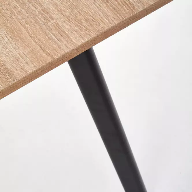 Kinyitható asztalok  Albon 120/160x80 cm Mdf/Acél – Tölgy Sanoma/Hamuszürke/Fekete