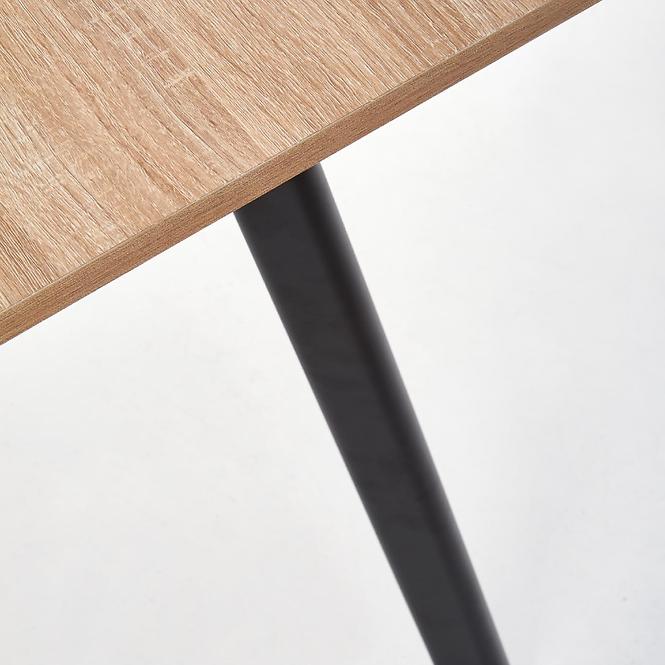 Kinyitható asztalok  Albon 120/160x80 cm Mdf/Acél – Tölgy Sanoma/Hamuszürke/Fekete