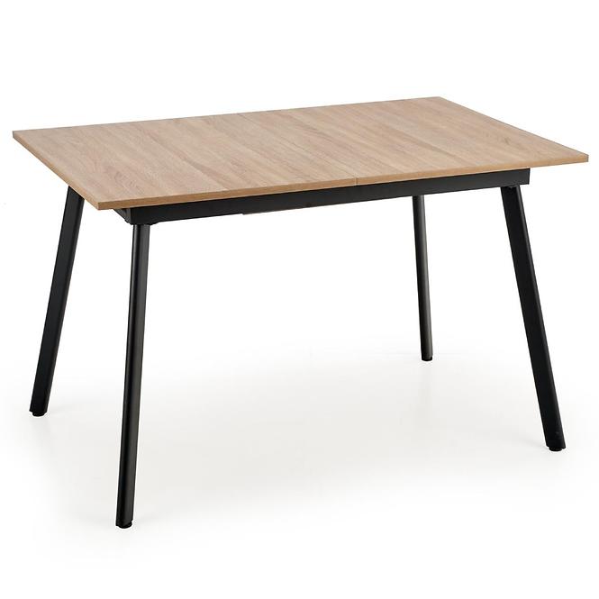 Kinyitható asztalok  Albon 120/160x80 cm Mdf/Acél – Tölgy Sanoma/Hamuszürke/Fekete