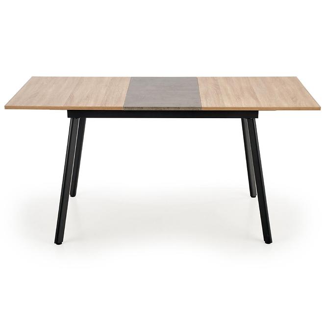 Kinyitható asztalok  Albon 120/160x80 cm Mdf/Acél – Tölgy Sanoma/Hamuszürke/Fekete
