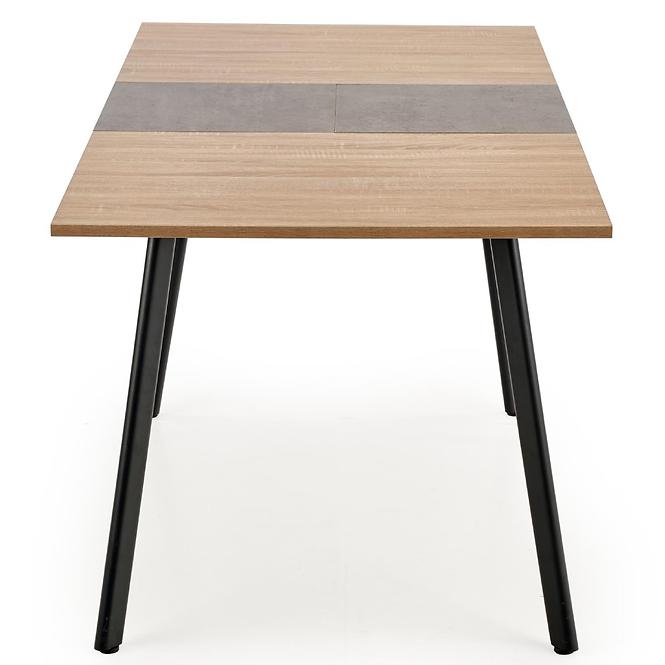 Kinyitható asztalok  Albon 120/160x80 cm Mdf/Acél – Tölgy Sanoma/Hamuszürke/Fekete,4