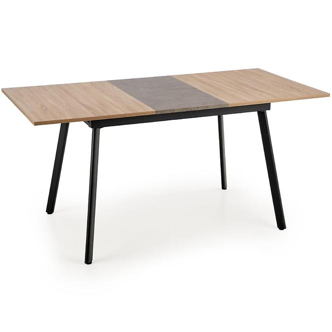 Kinyitható asztalok  Albon 120/160x80 cm Mdf/Acél – Tölgy Sanoma/Hamuszürke/Fekete