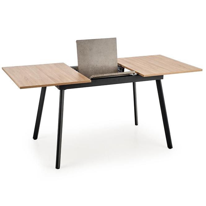 Kinyitható asztalok  Albon 120/160x80 cm Mdf/Acél – Tölgy Sanoma/Hamuszürke/Fekete