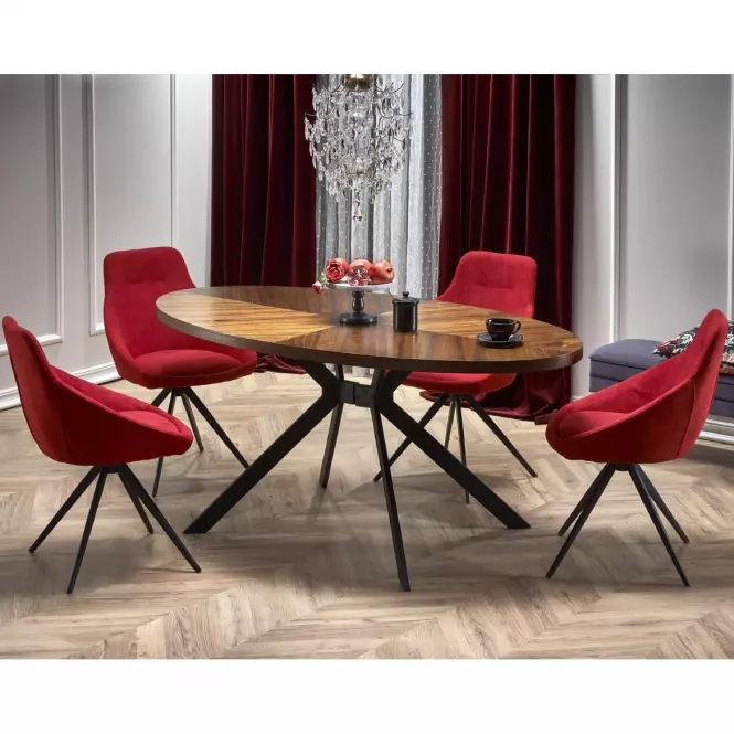 Asztal Locarno 170 Mdf/Acél – Dió/Fekete,10