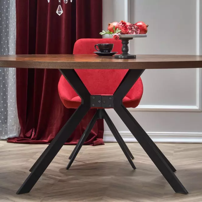 Asztal Locarno 170 Mdf/Acél – Dió/Fekete,11
