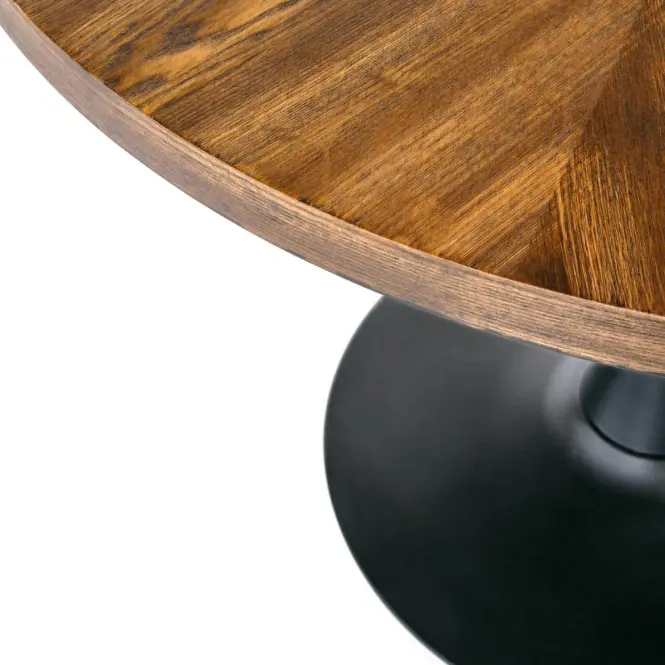 Asztal Carmelo 100 Mdf/Acél – Dióowy/Fekete,4