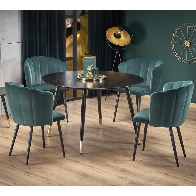 Asztal Embos 120 Mdf/Acél – Fekete/Aranysárga