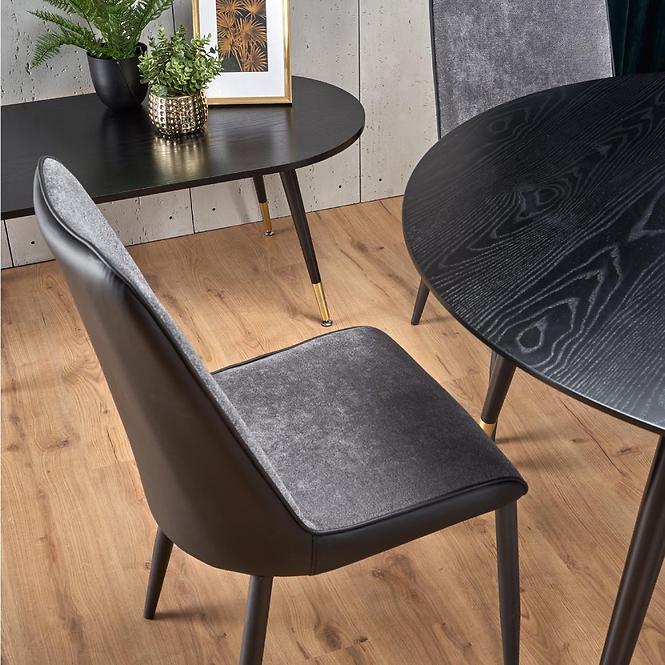 Asztal Embos 120 Mdf/Acél – Fekete/Aranysárga