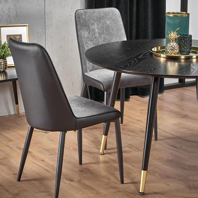 Asztal Embos 120 Mdf/Acél – Fekete/Aranysárga