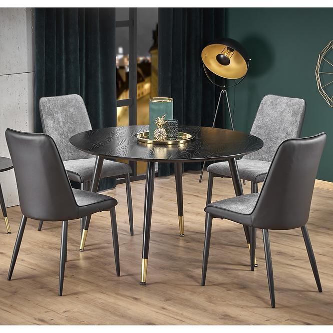 Asztal Embos 120 Mdf/Acél – Fekete/Aranysárga