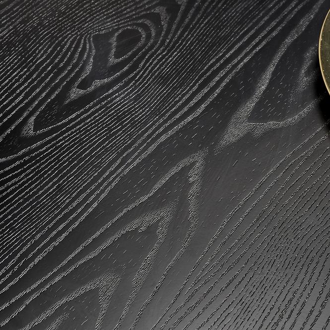 Asztal Embos 120 Mdf/Acél – Fekete/Aranysárga
