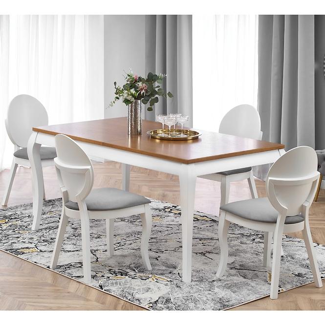 Asztal Windsor 160/240 Płyta/Faipari – Sötét Tölgy/Fehér