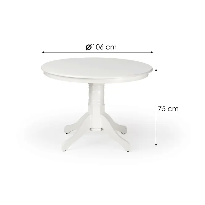 Asztal Gloster 106 Mdf/Faipari – Fehér,4