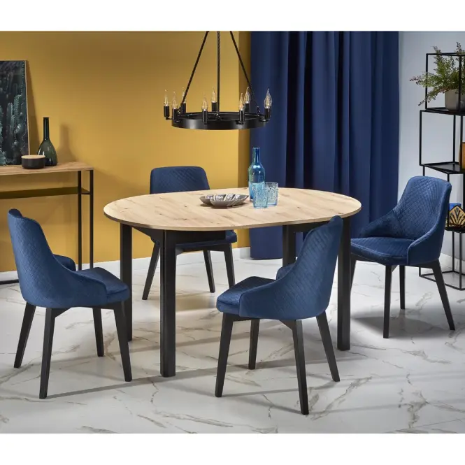 Asztal Ringo 102/142 Płyta/Mdf – Tölgy Artisan/Fekete,10
