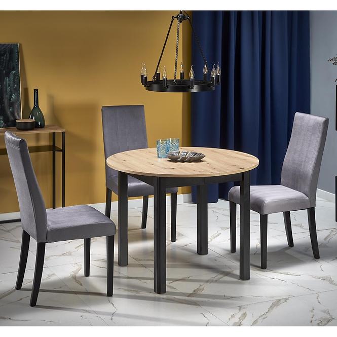 Asztal Ringo 102/142 Płyta/Mdf – Tölgy Artisan/Fekete