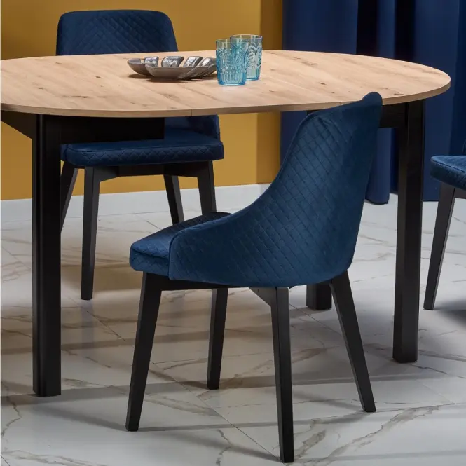 Asztal Ringo 102/142 Płyta/Mdf – Tölgy Artisan/Fekete,15