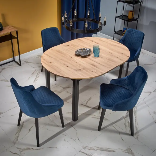Asztal Ringo 102/142 Płyta/Mdf – Tölgy Artisan/Fekete,16